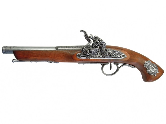 Replika Mušketová Pistole 18.storočie, Francie, nikl