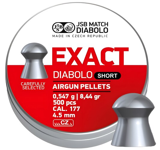 Diabolo JSB Exact Short 500ks kal.4,52mm