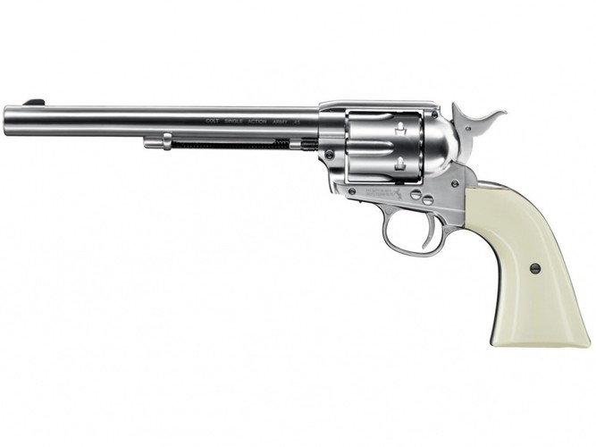 Vzduchový revolver Colt SAA .45-7.5" Diabolo nikl