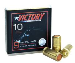 Plynové náboje PV-S 9mm pištol 10ks Supra Pepper Pobjeda Victory