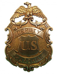 Replika Odznak zástupcu US Marshal 8,8cm zlatý
