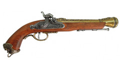 Replika Pištol Talianská, 18.storočia, mosaz